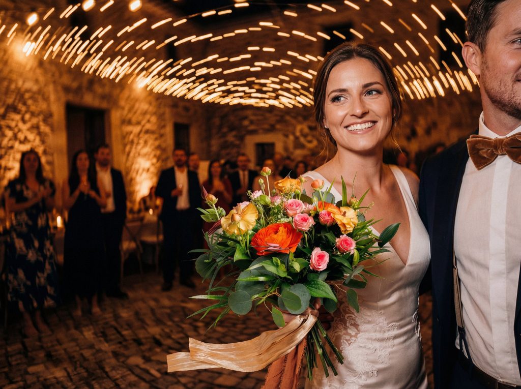 ramo de novia en fiesta de boda en san sebastian